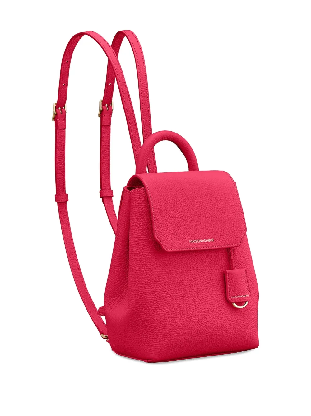 Maison De Sabre Mini Leather Backpack In Pink