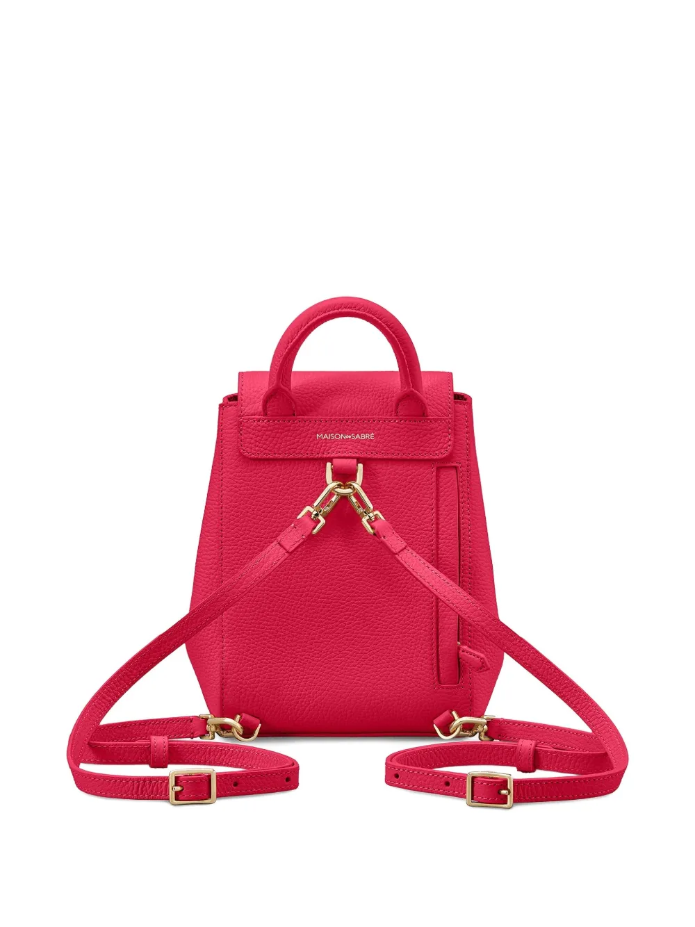 Maison De Sabre Mini Leather Backpack In Pink