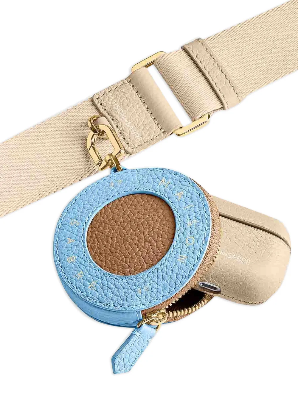 Maison De Sabre Zip Leather Coin Purse In Multi