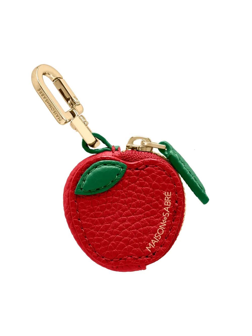 Maison De Sabre Apple Zip Keyring In Red