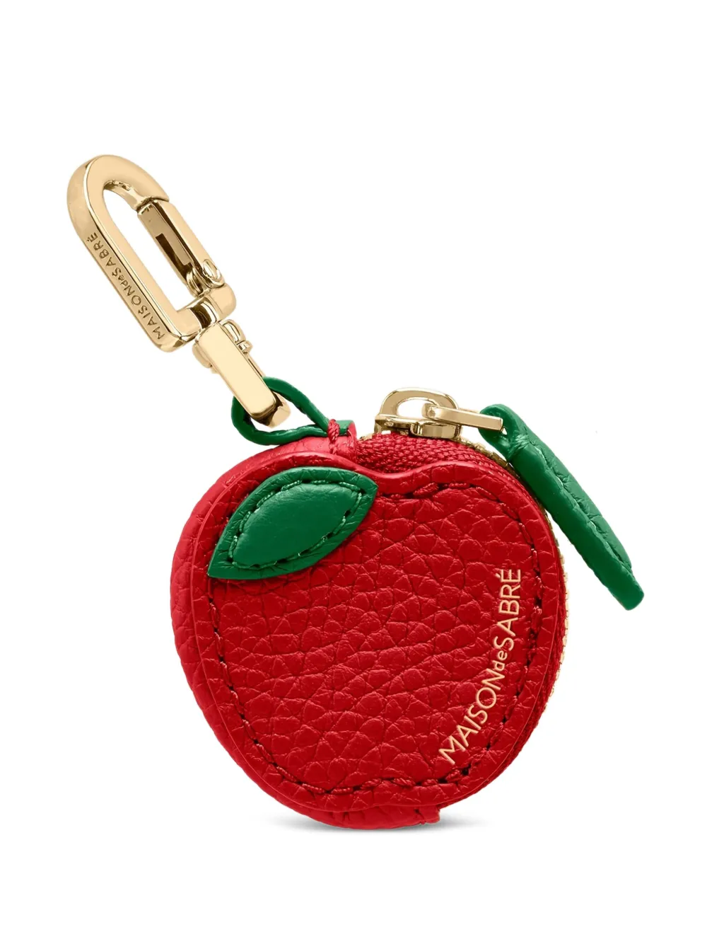 MAISON de SABRÉ apple zip keyring | Red | Image 1