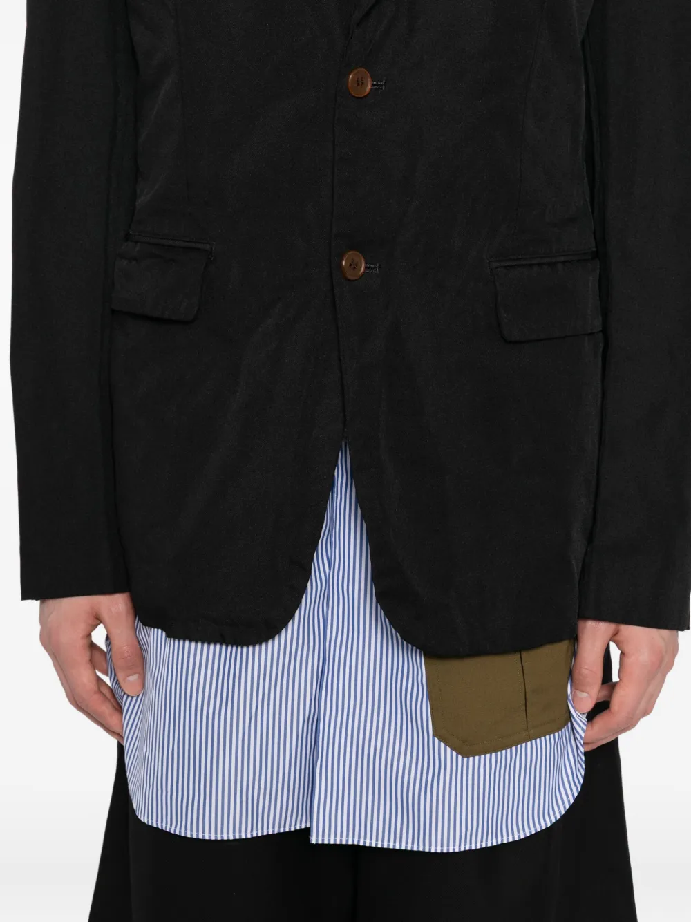 Comme des Garçons Homme Plus Blazer met knopen Zwart