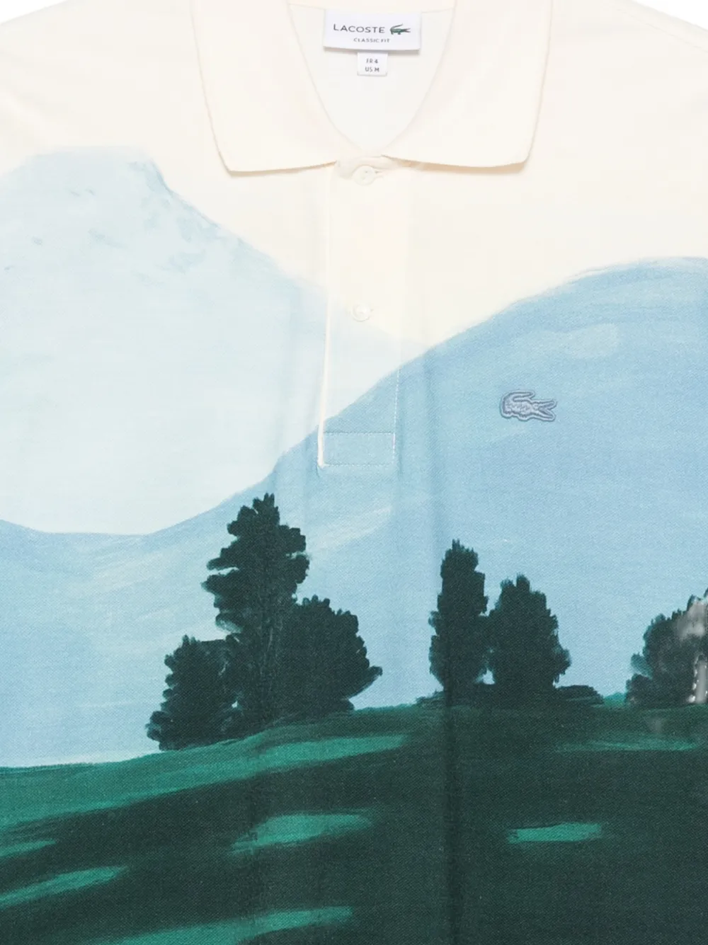 Lacoste Poloshirt met print Beige