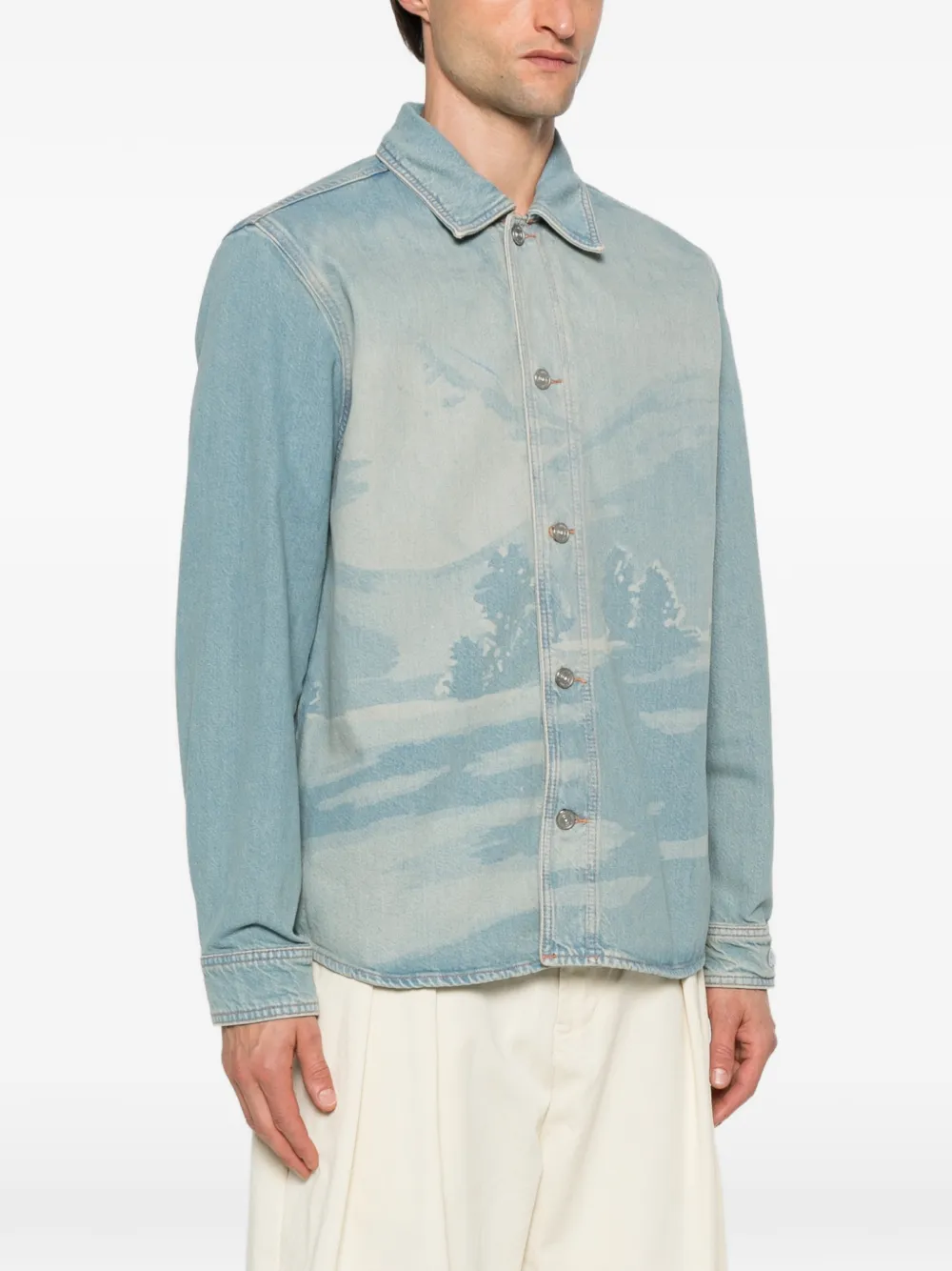 Lacoste Jack met knopen en grafische print Blauw