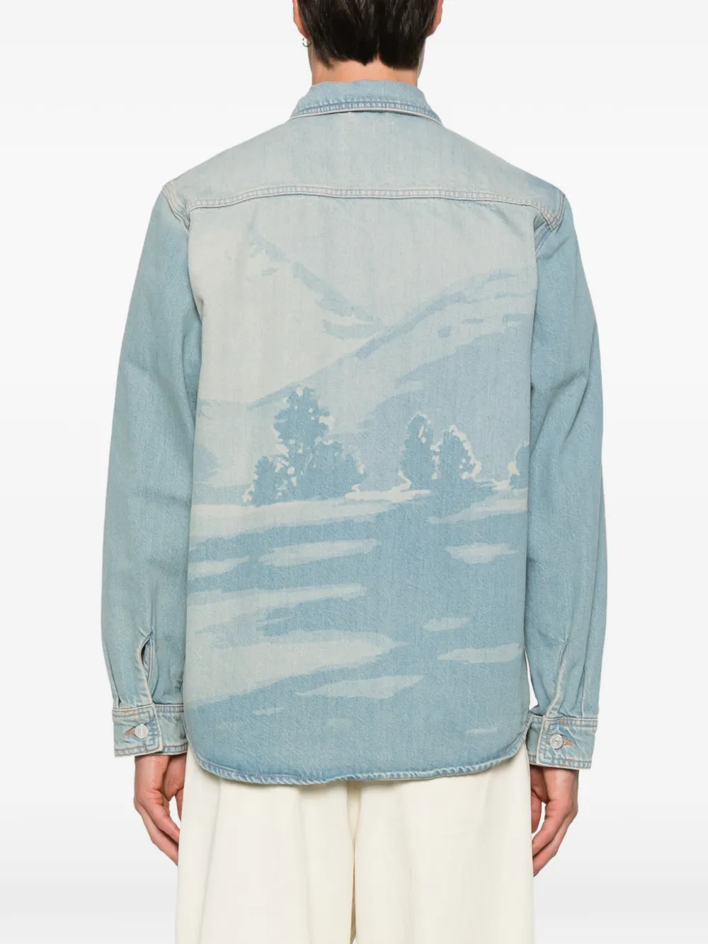 Lacoste Jack met knopen en grafische print Blauw