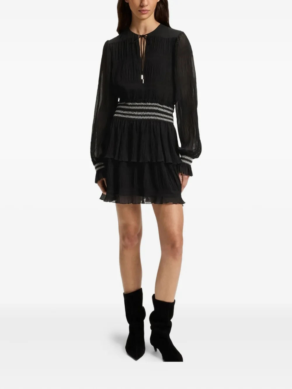 BOSS long-sleeves mini dress - Nero