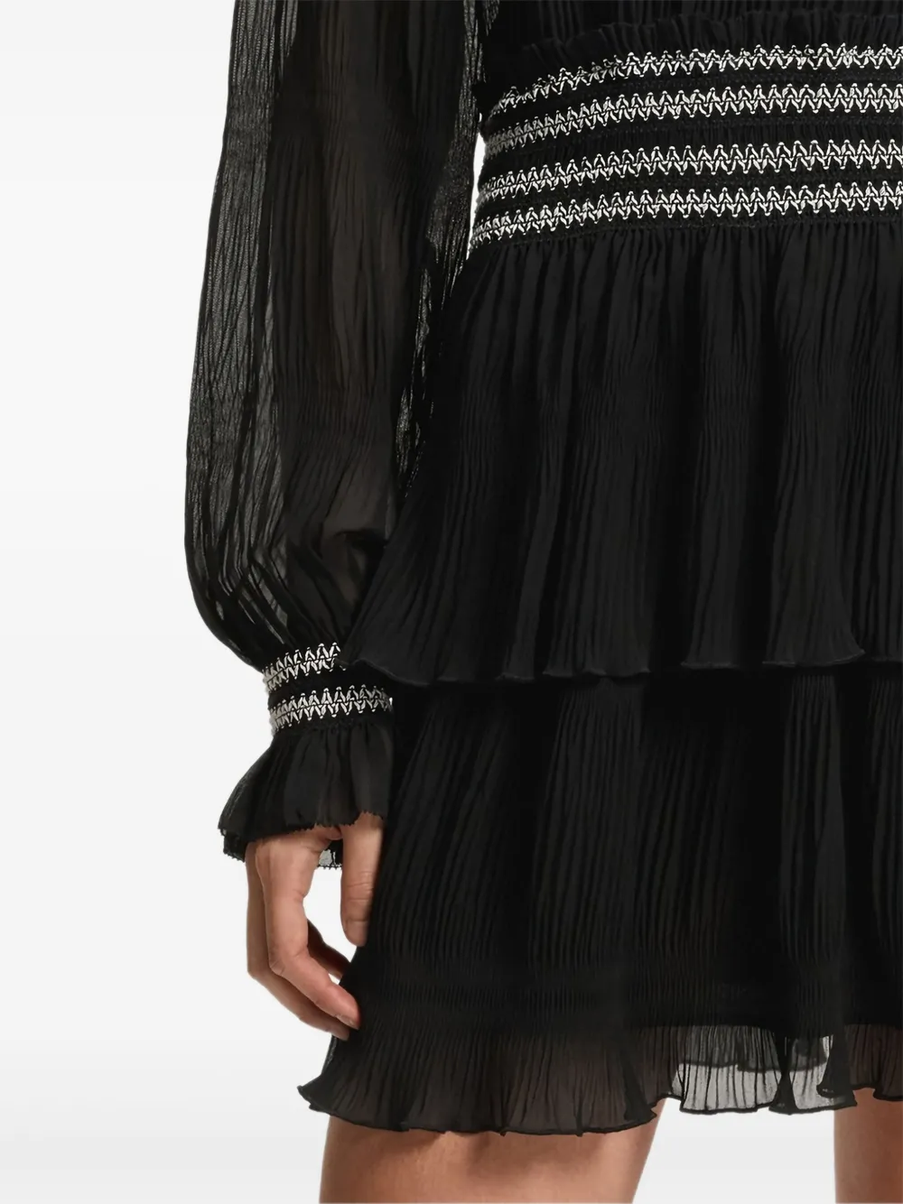 BOSS Mini-jurk met lange mouwen Zwart