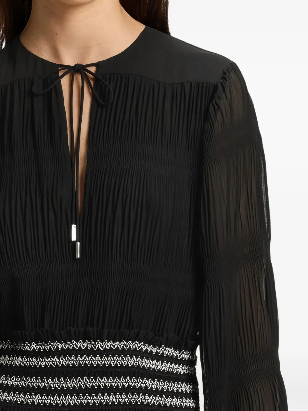 BOSS Mini-jurk met lange mouwen Zwart