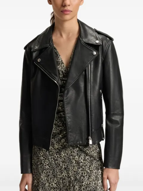 BOSS leather biker jacket