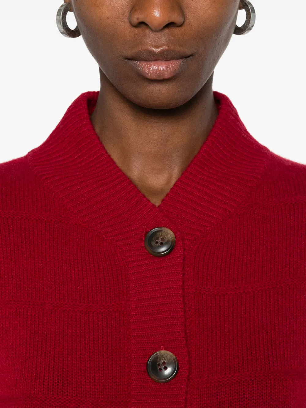 Absolut Cashmere Margherita Buttoned Cardigan In Red