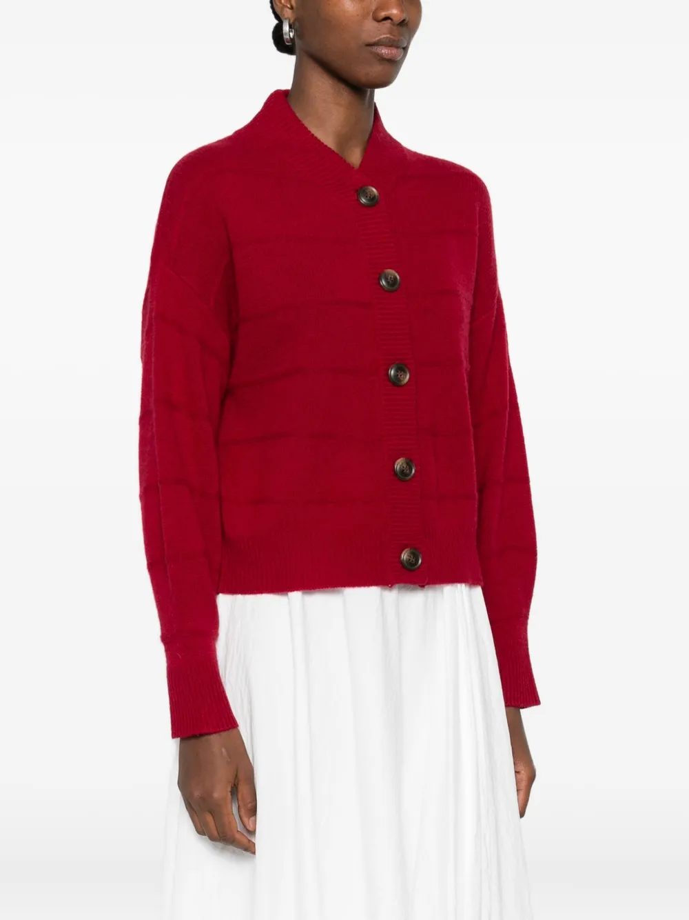 Absolut Cashmere Margherita Buttoned Cardigan In Red