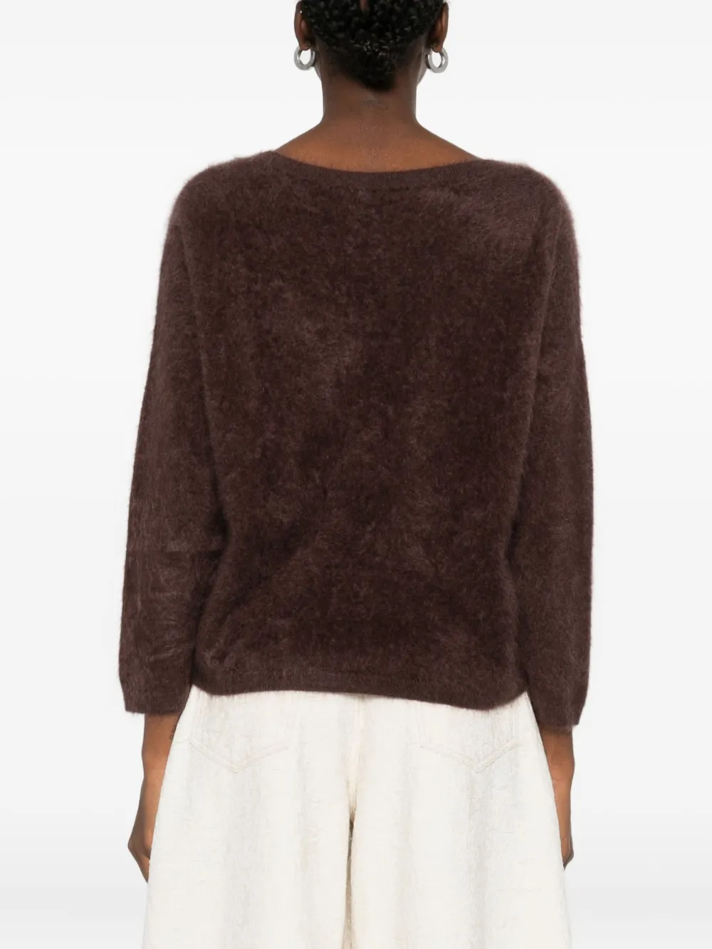 Absolut Cashmere Soeli V-neck Sweater In Brown