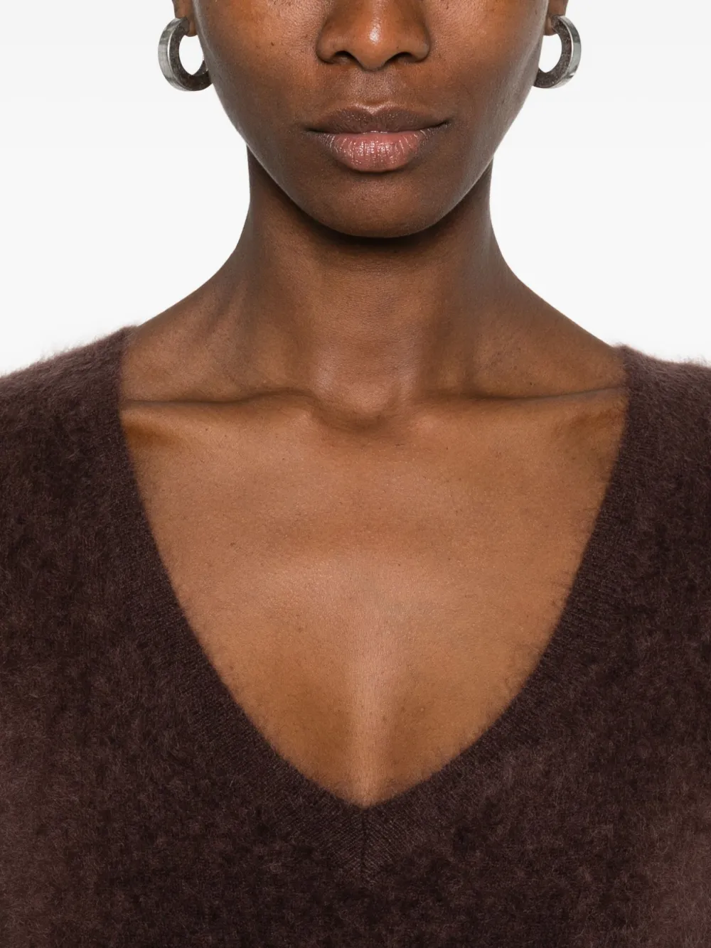 Absolut Cashmere Soeli V-neck Sweater In Brown