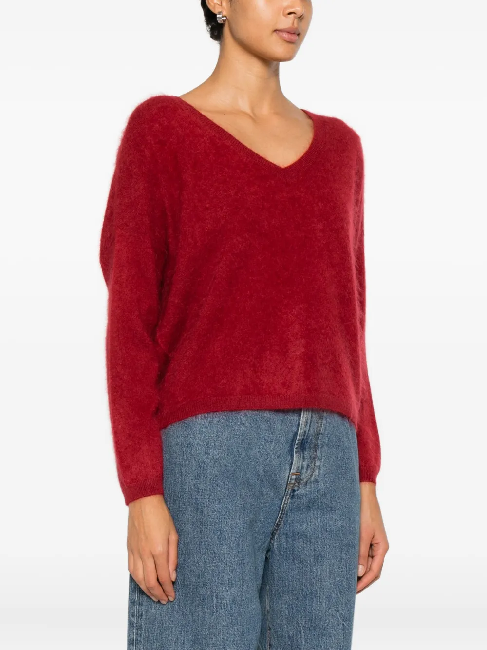 Absolut Cashmere Soeli V-neck Sweater In Red