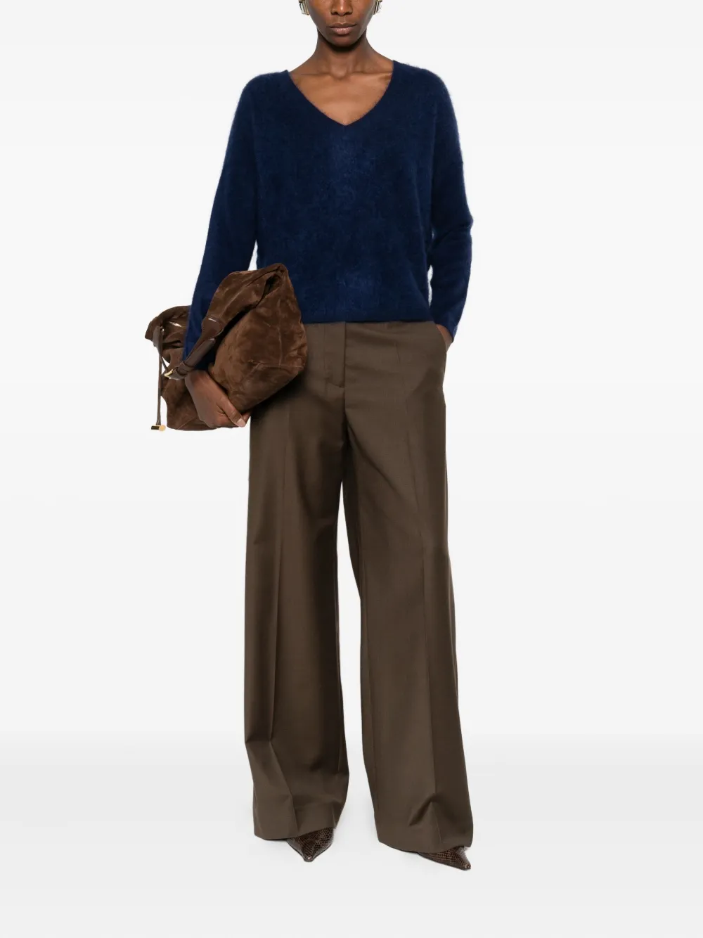 Absolut Cashmere Soeli V-neck Sweater In Blue