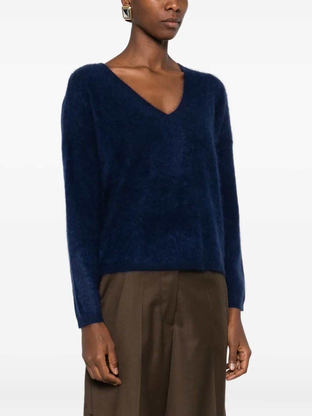 Absolut Cashmere Soeli V-neck Sweater In Blue