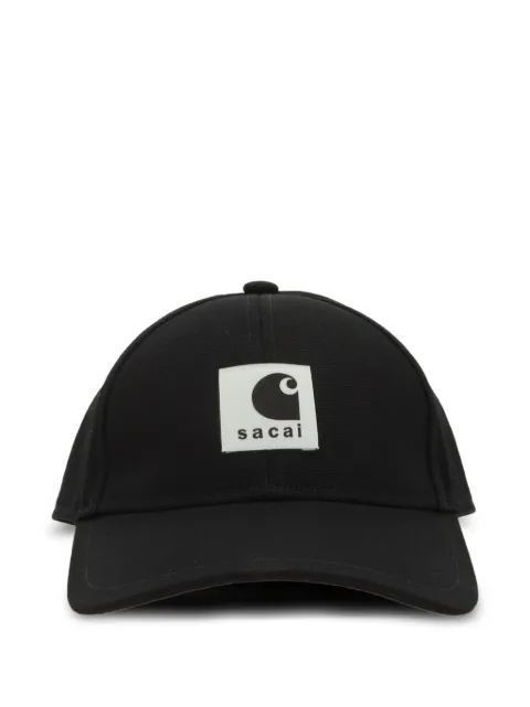sacai gorra de béisbol con parche del logo en colaboración con Carhartt Wiplogo