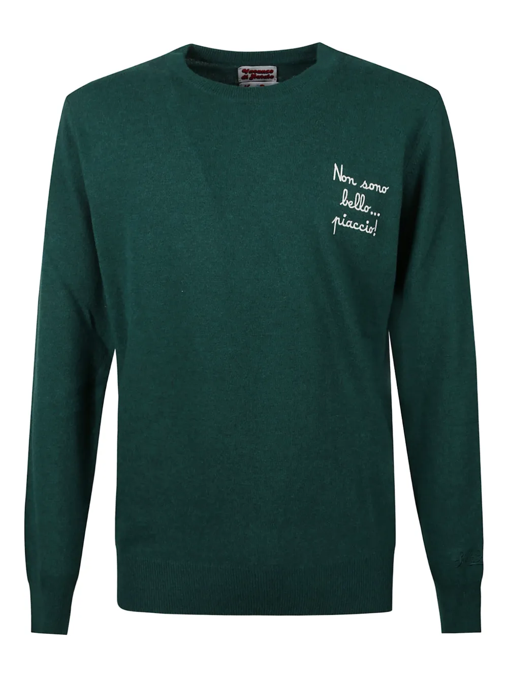 MC2 Saint Barth sudadera de canalé con bordado | verde | Image 1