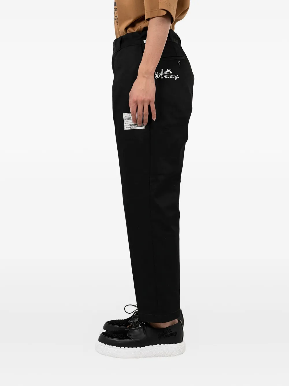 Miharayasuhiro Label-detail Trousers In Black