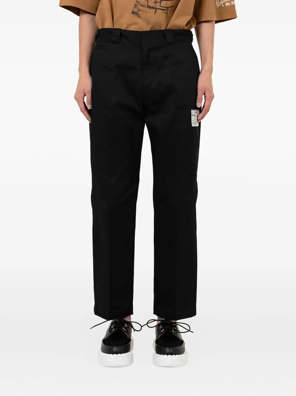 Miharayasuhiro Label-detail Trousers In Black