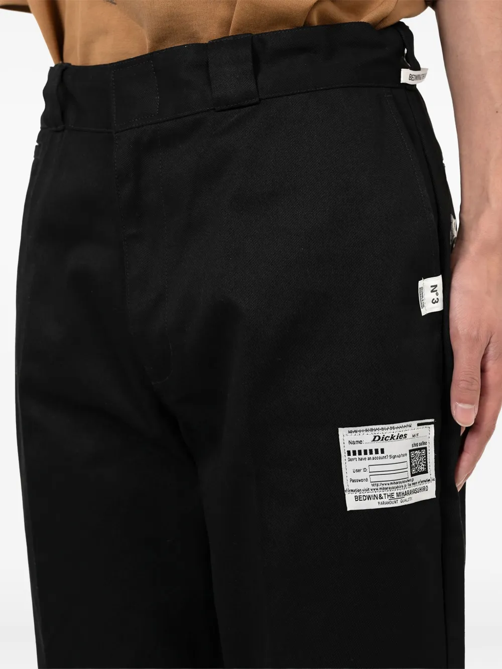 Miharayasuhiro Label-detail Trousers In Black