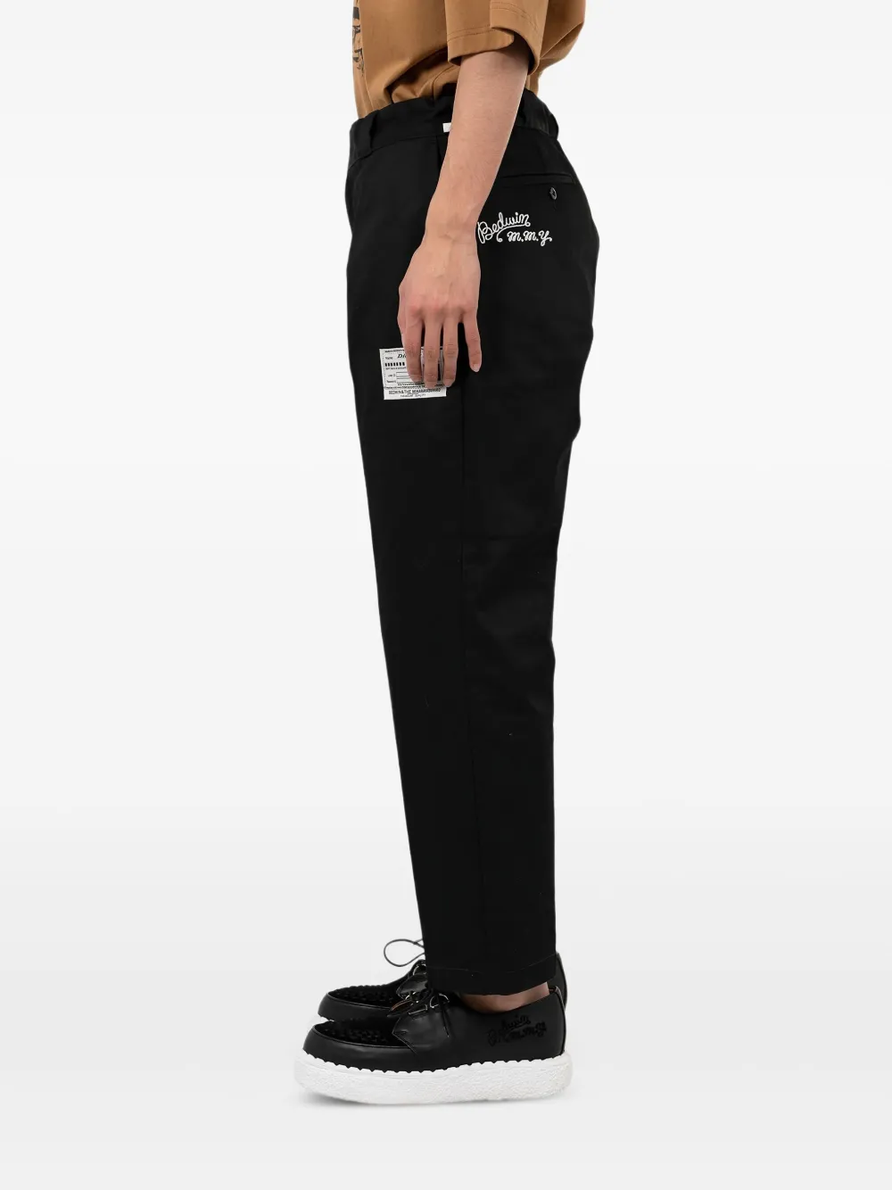 Maison MIHARA YASUHIRO Broek met label - Zwart