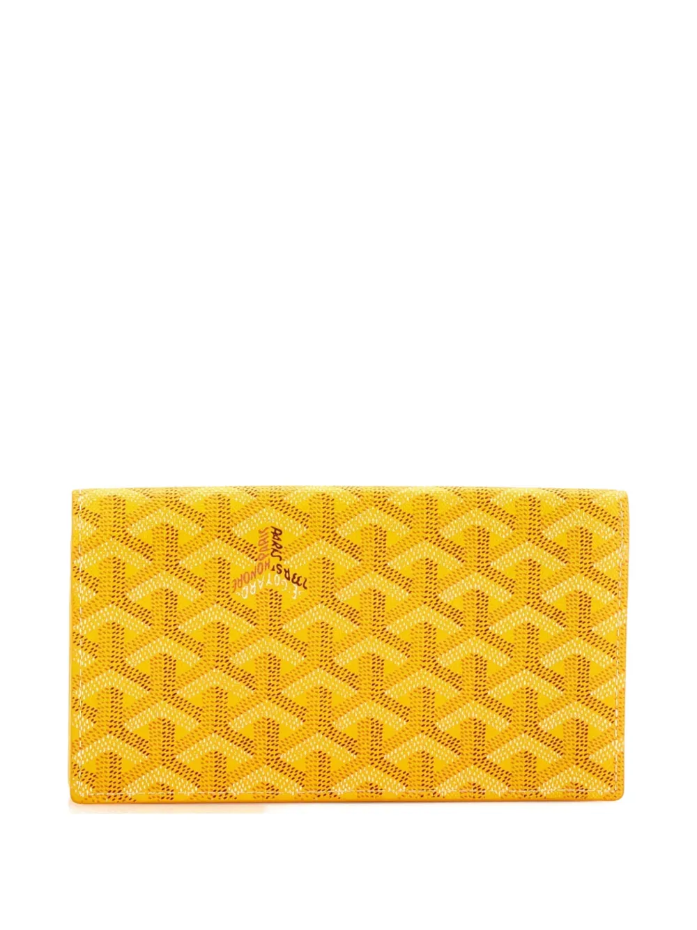 Pre-owned Goyard Coated Canvas Richelieu Wallet In Yellow