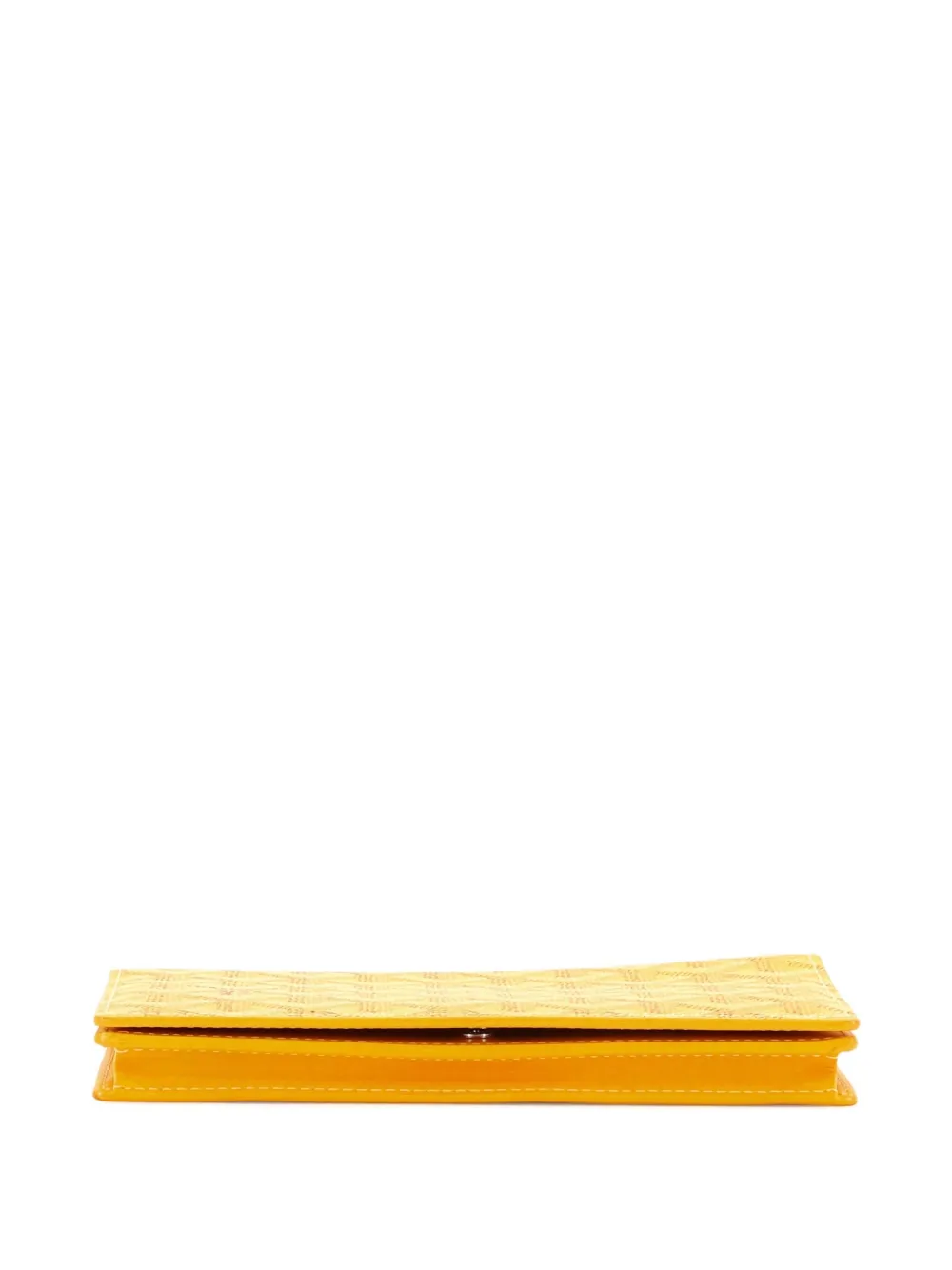 Pre-owned Goyard Coated Canvas Richelieu Wallet In Yellow