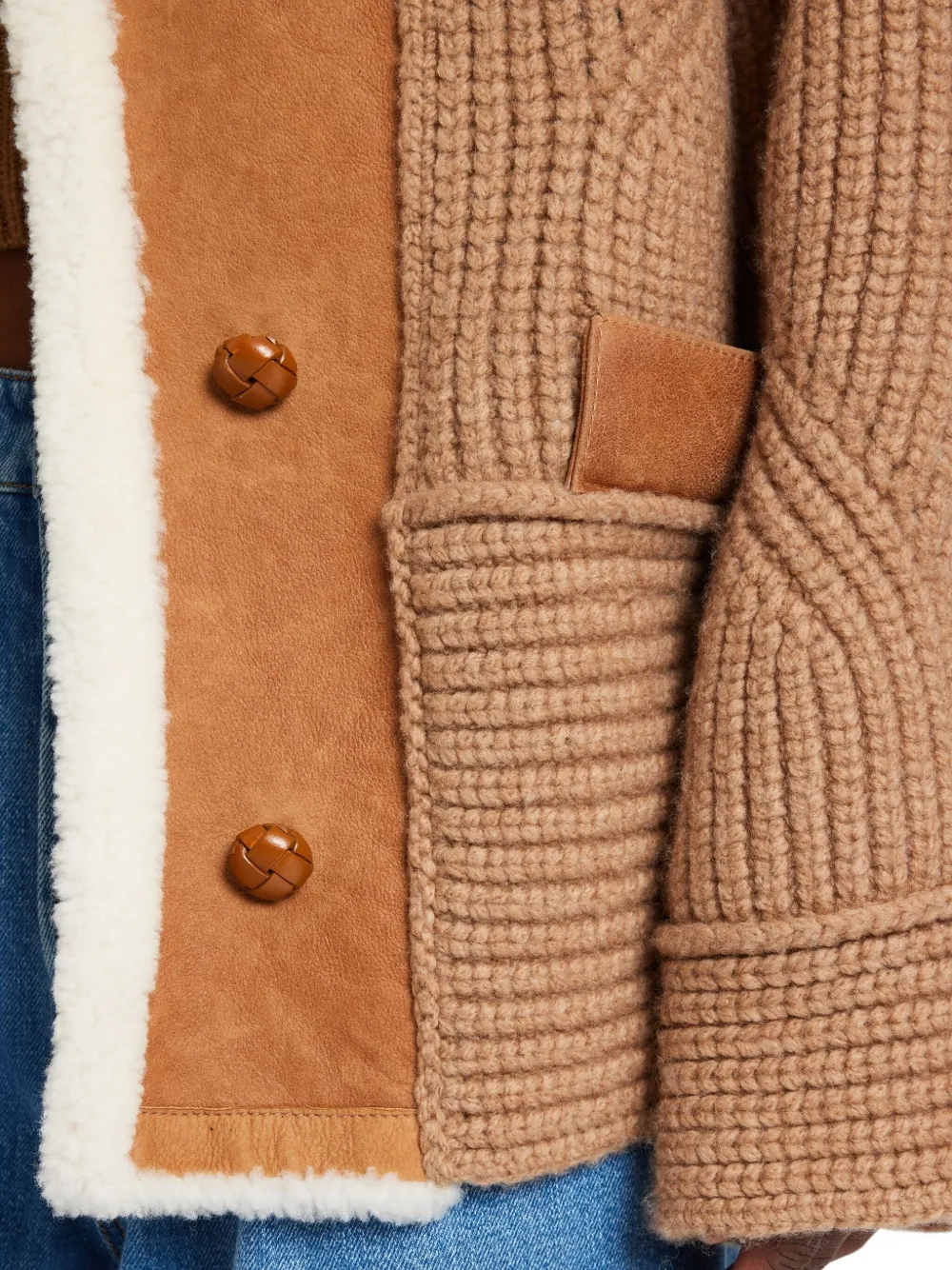 Ermanno Scervino Lammy jack met vlakken Bruin