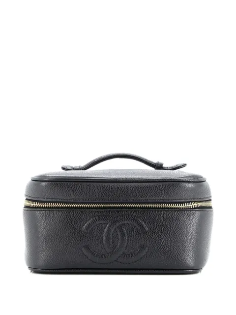 CHANEL Pre-Owned Caviar Embossed Cosmetic Case Pouch