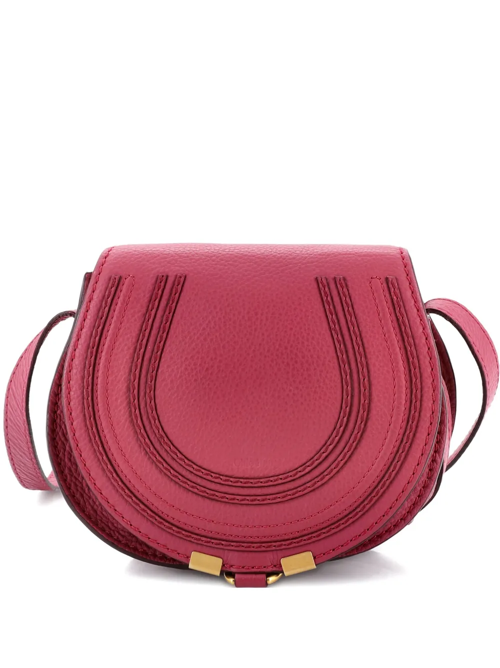 Chloé Pre-Owned Marcie Leather Mini Crossbody Bag - ピンク