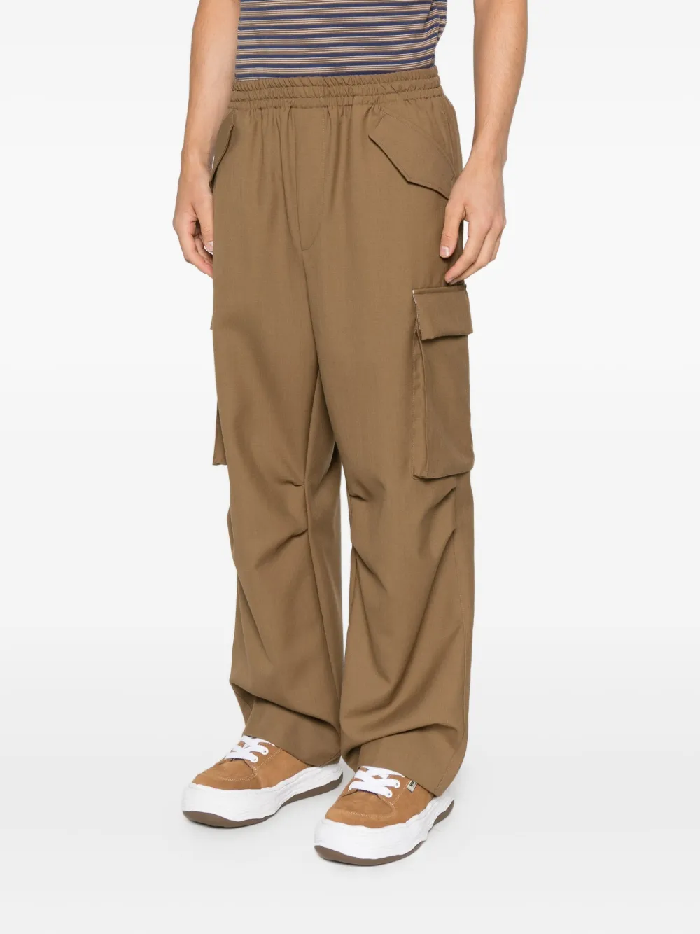 A Paper Kid Broek met klepzakken Bruin