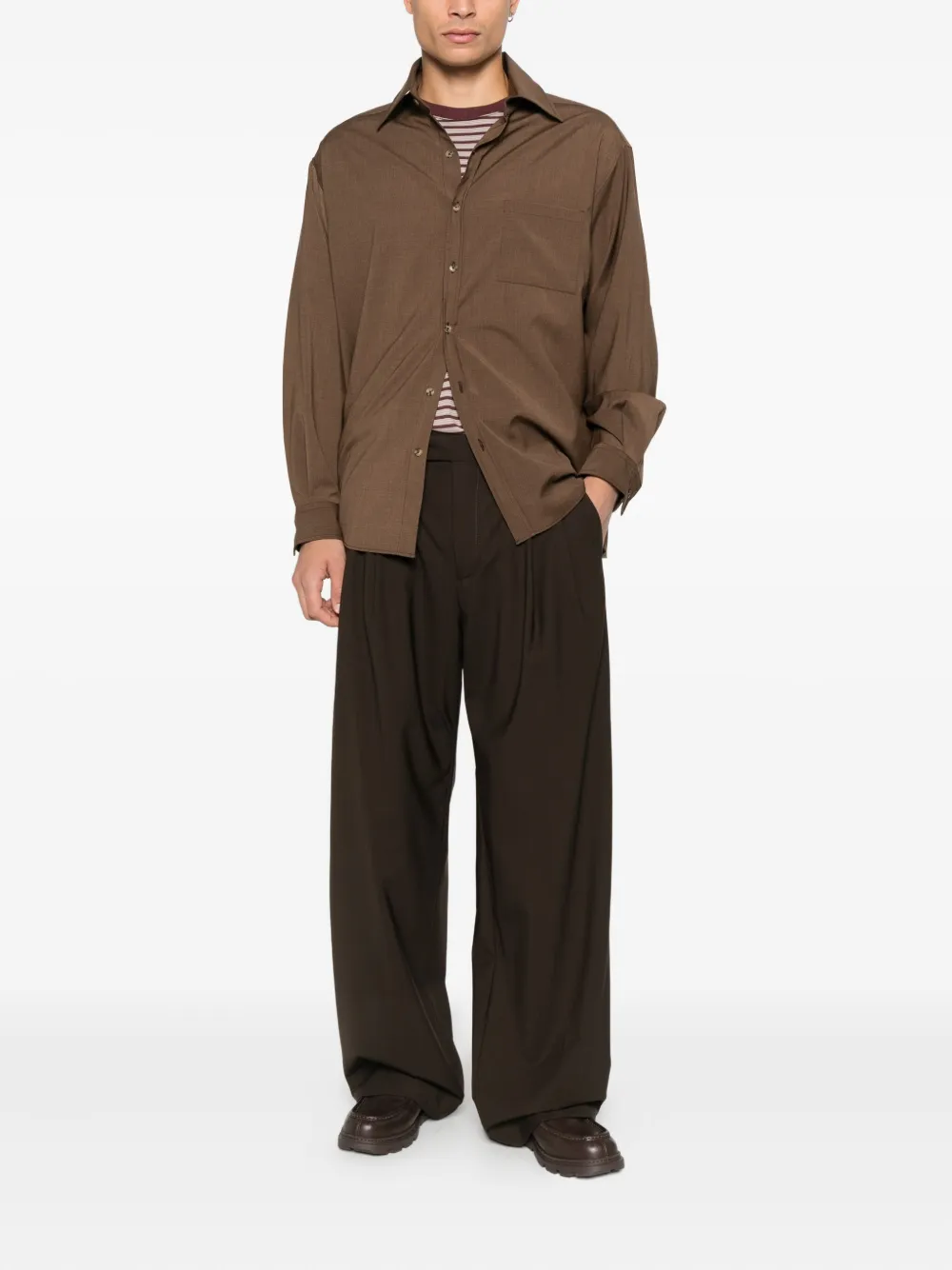 A Paper Kid pleated trousers - Bruin
