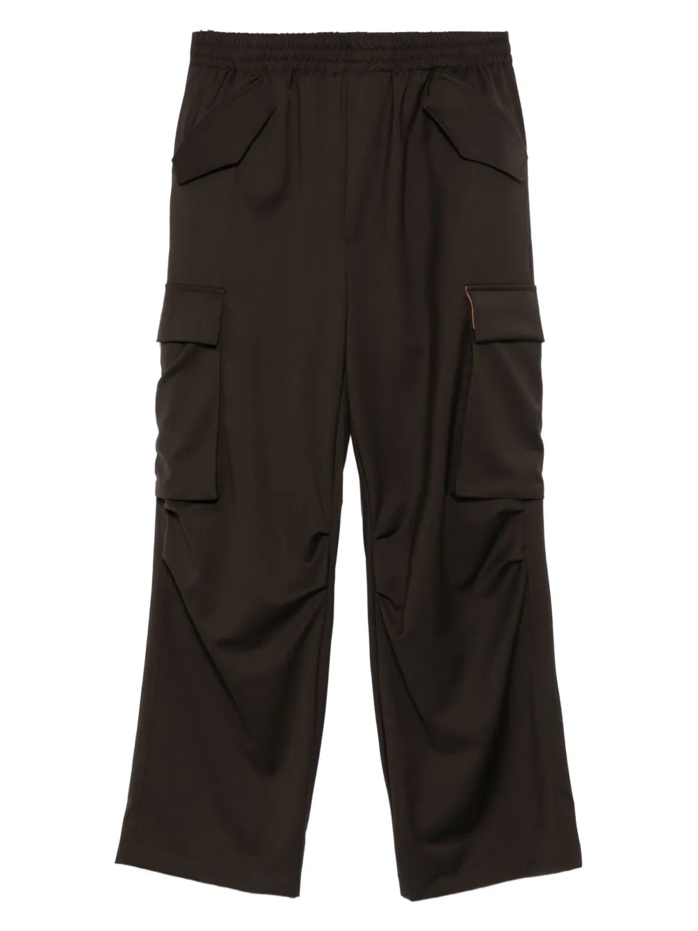 A Paper Kid elasticated-waistband cargo pants | Brown | Image 1