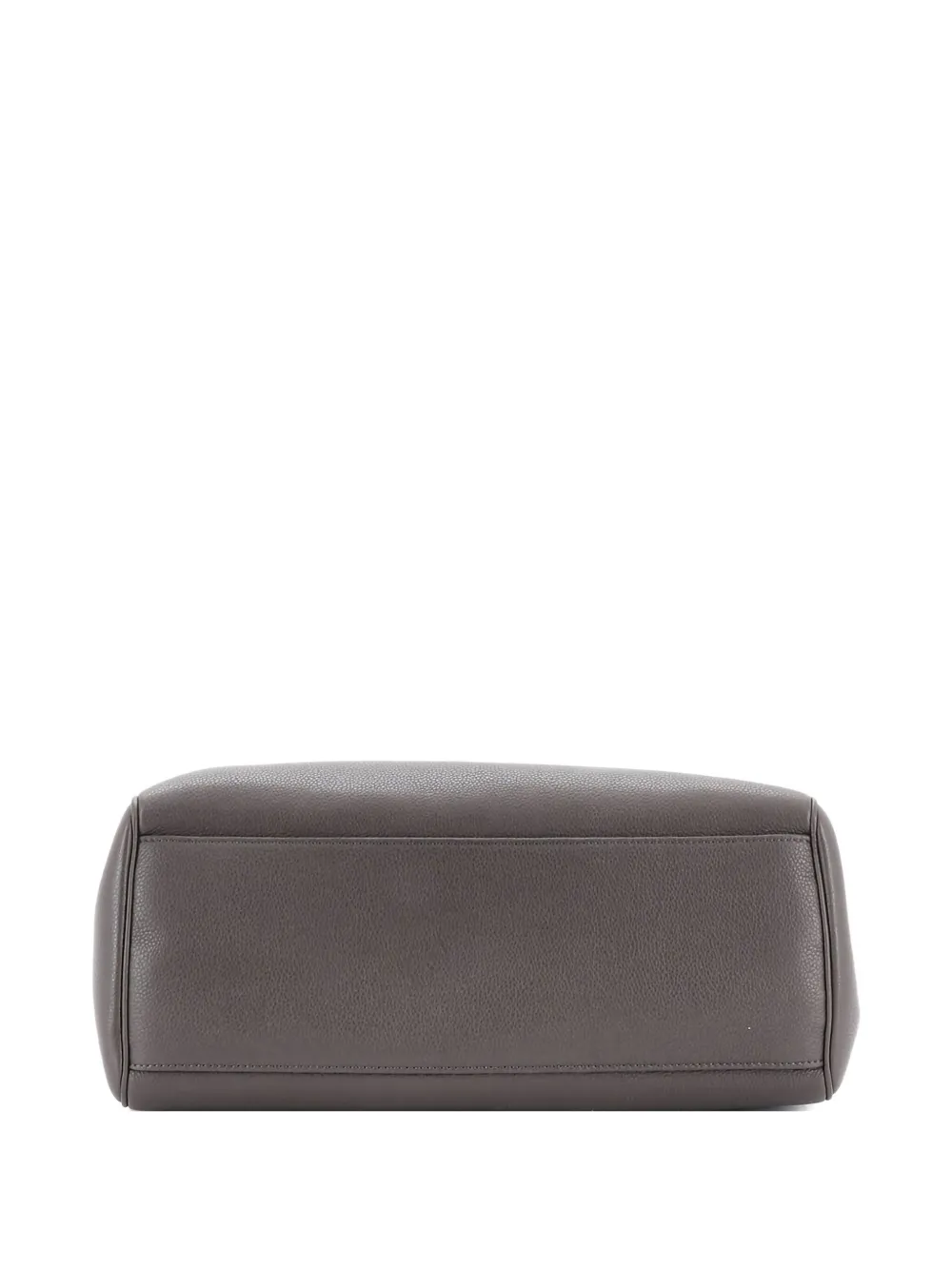 CELINE Pre-owned Soft 16 Bag Grained Calfskin Medium Shoulder Bag In Gray