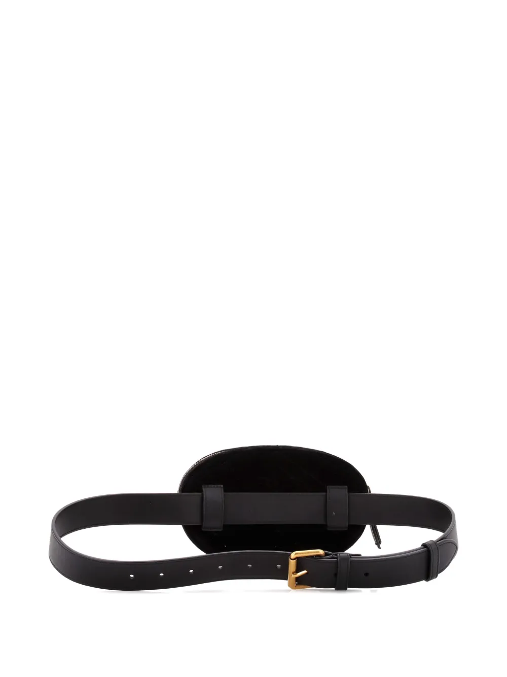 Pre-owned Gucci Gg Marmont Matelasse Belt Bag In Black