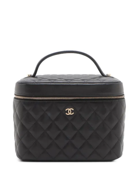 CHANEL Pre-Owned 2021-2025 Medium CC Quilted Caviar Case vanity bag
