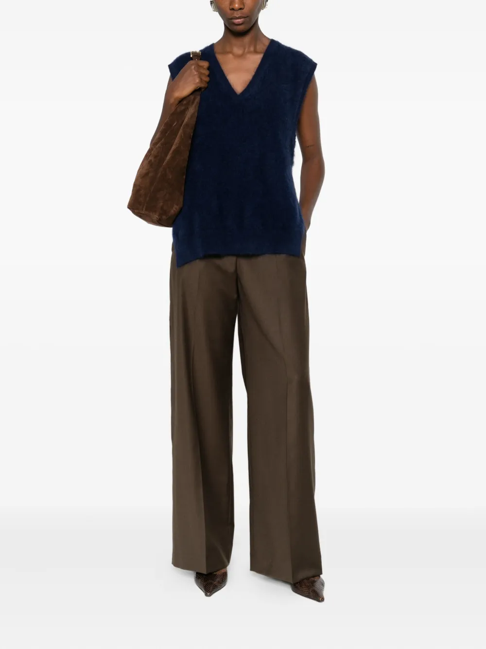 Absolut Cashmere Miriam V-neck Top In Blue