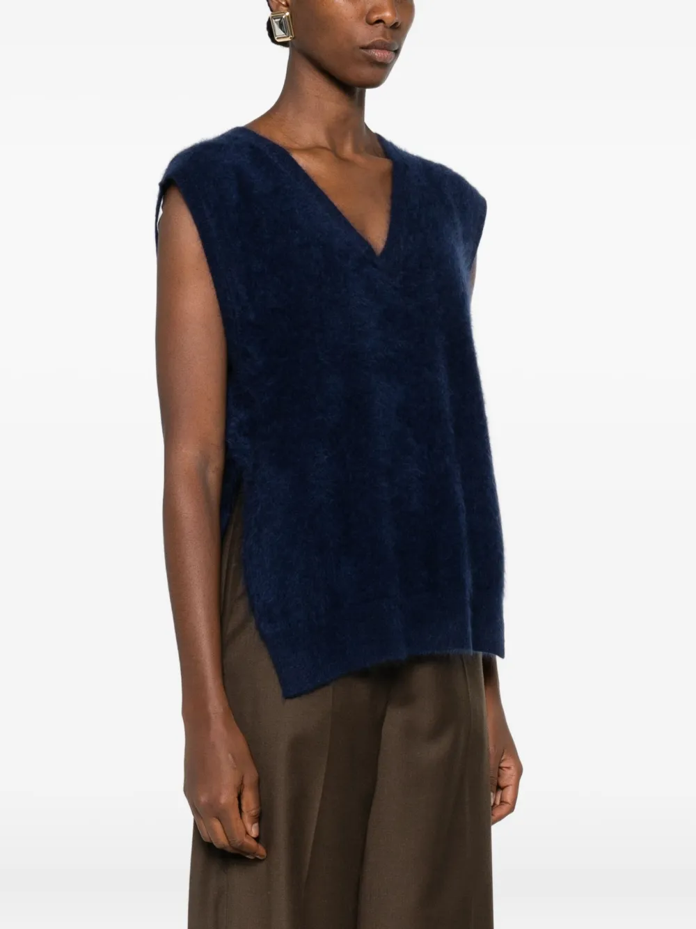 Absolut Cashmere Miriam V-neck Top In Blue