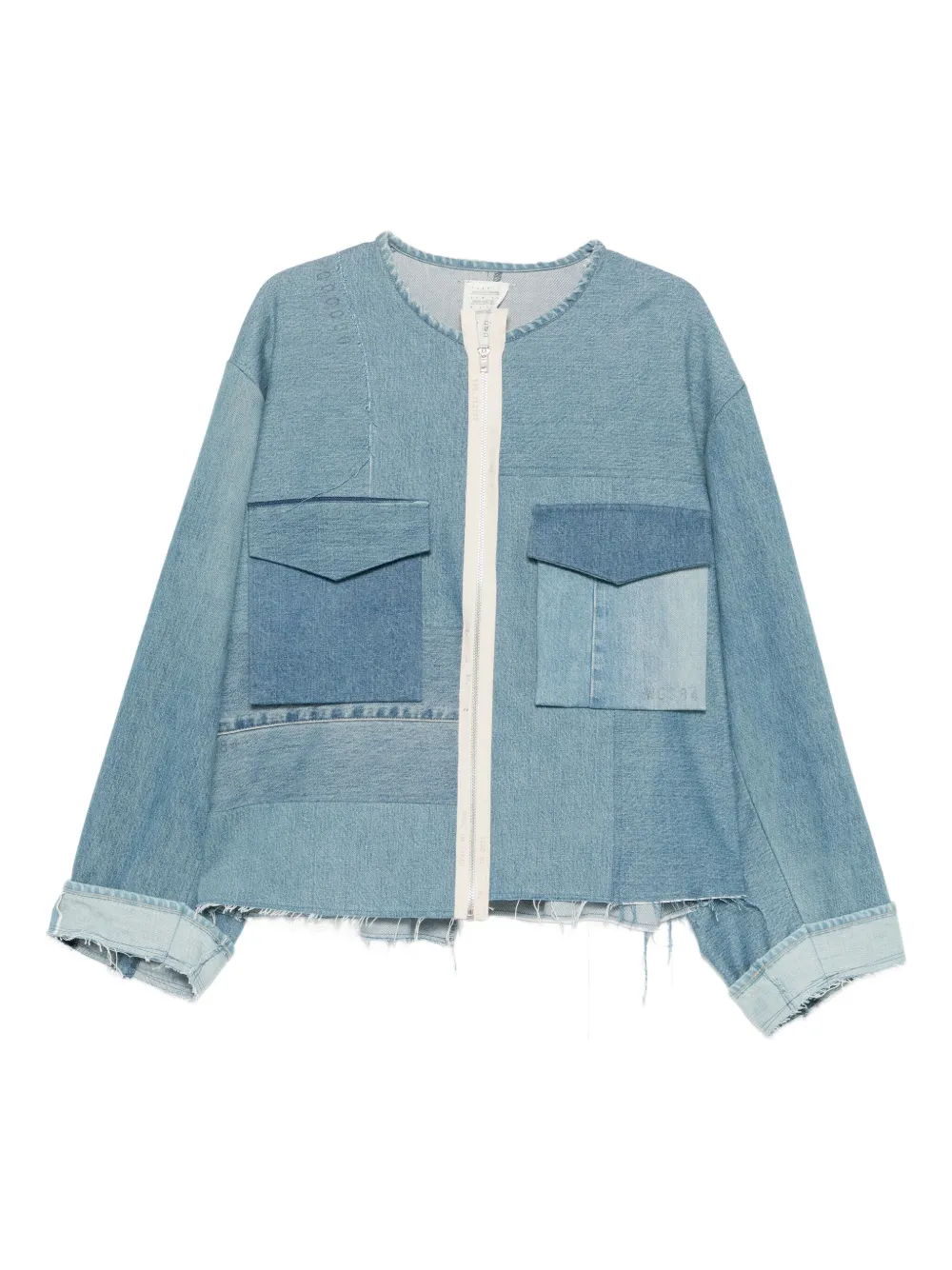 Kuro Remake Mark Ii Frayed Denim Jacket In Blue
