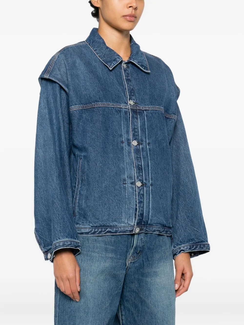 Kuro Button-up Jacket In Blue