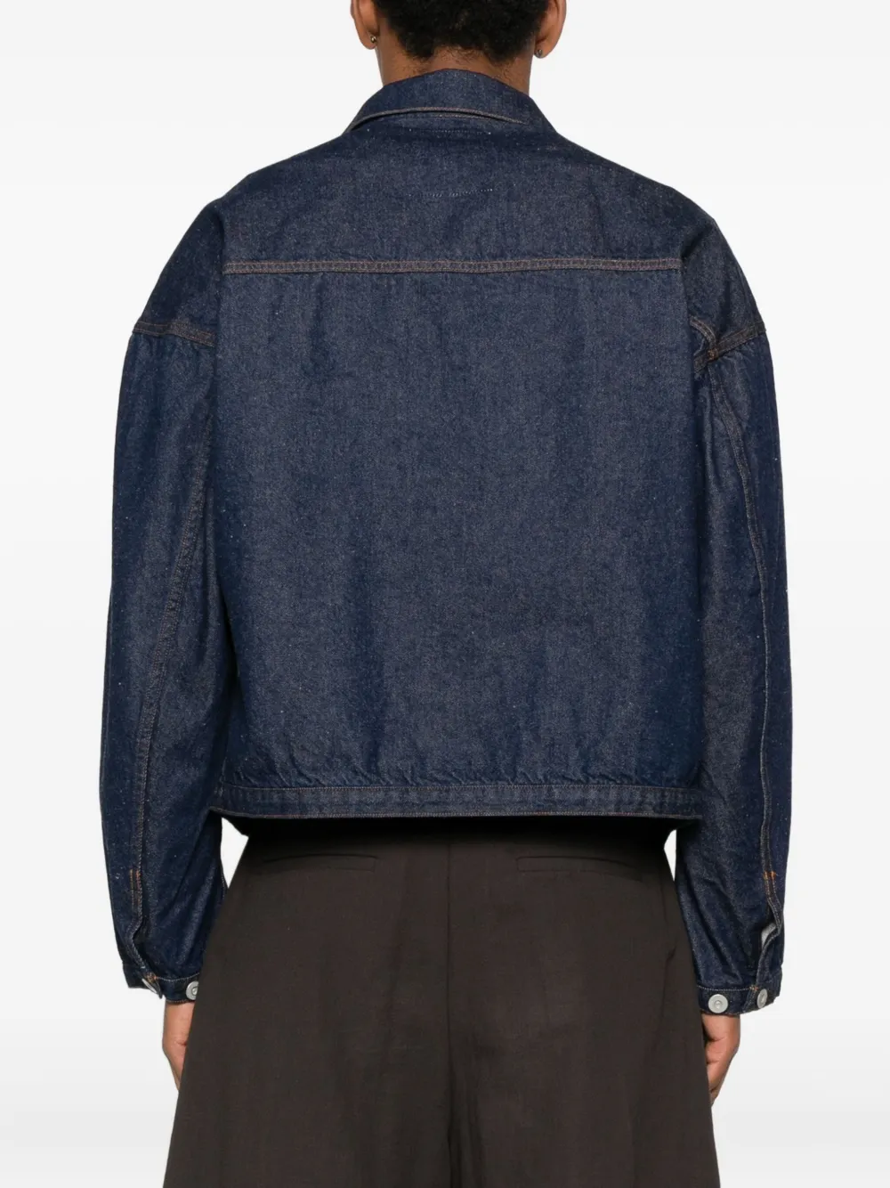 Kuro Dense denim jack met knoopsluiting Blauw