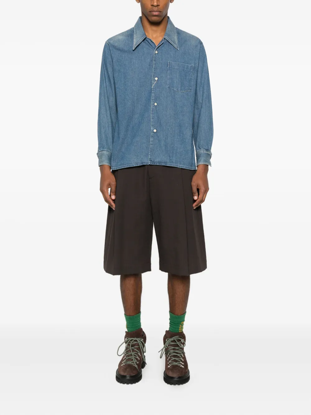 Kuro Denim overhemd - Zwart