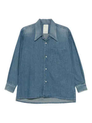 Jil Sander パッチポケット オーバーシャツ | ブルー | FARFETCH JP