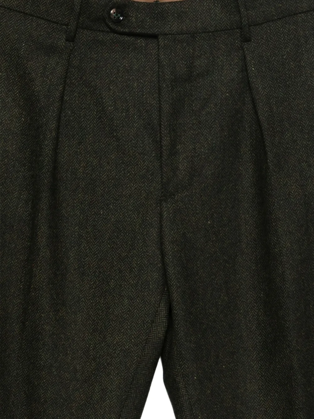 Berwich Chiaia broek met plooien en omgeslagen pijpen Groen