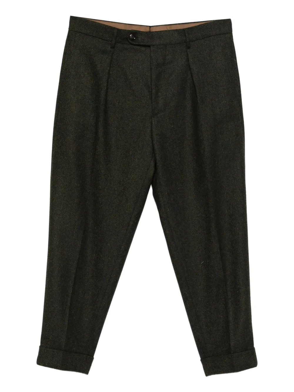 Berwich Chiaia pleated cuffed trousers | Green | Image 1