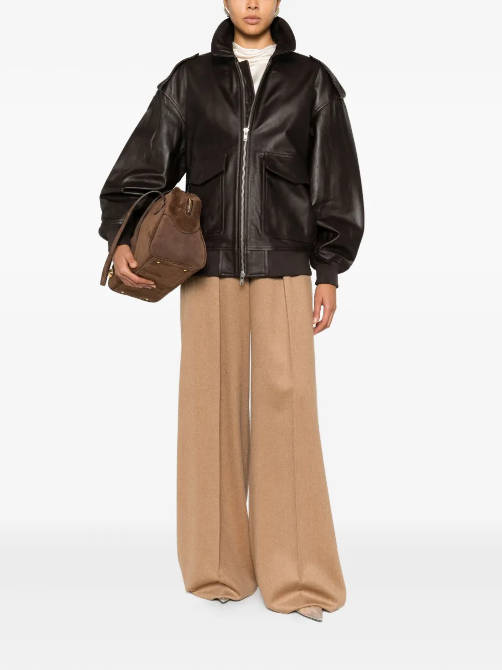 The Frankie Shop chamarra de piel con cierre | Chamarras de piel | Image 2