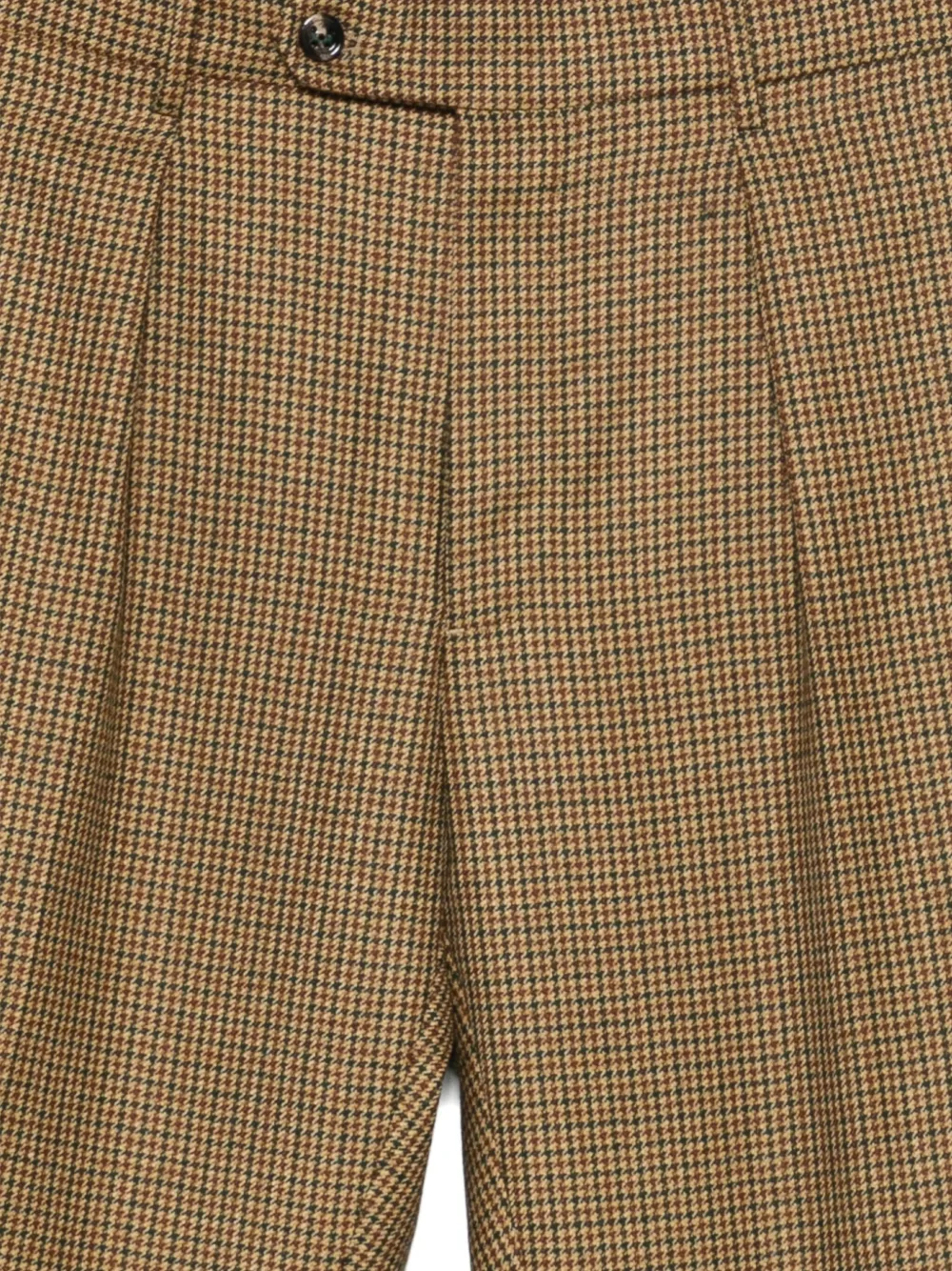 Berwich Chiaia broek met plooien en pied-de-poule print Bruin