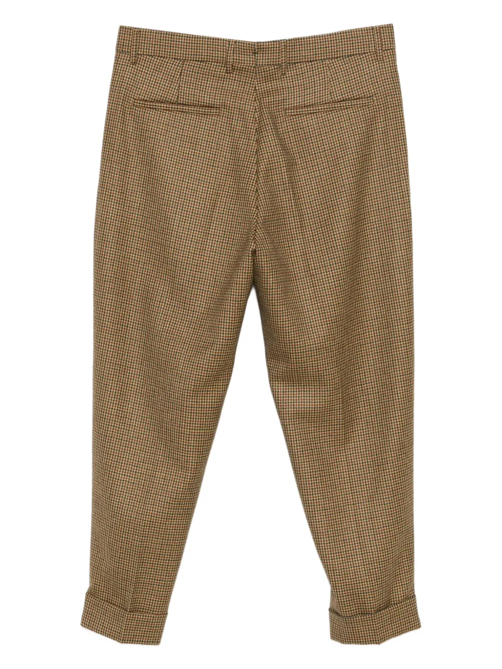 Berwich Chiaia pleated houndstooth trousers - Bruin