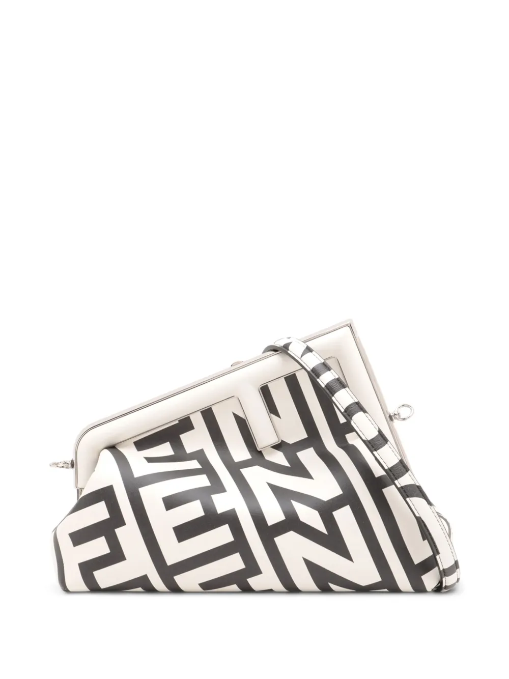 Fendi Pre-Owned 2023-2025 Marc Jacobs Midi Nappa Logo Print Fendi First crossbody bag | Black | Image 1